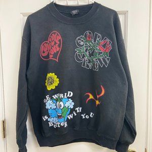 NEW Goat Crew Black Thank You for Being You Graphic Sweatshirt Size S